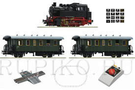ROCO 5100001 Паровоз BR 80 с пассажирским составом