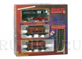Piko 37100 Стартовый набор паровоз BR80 с 2 грузовыми вагонами