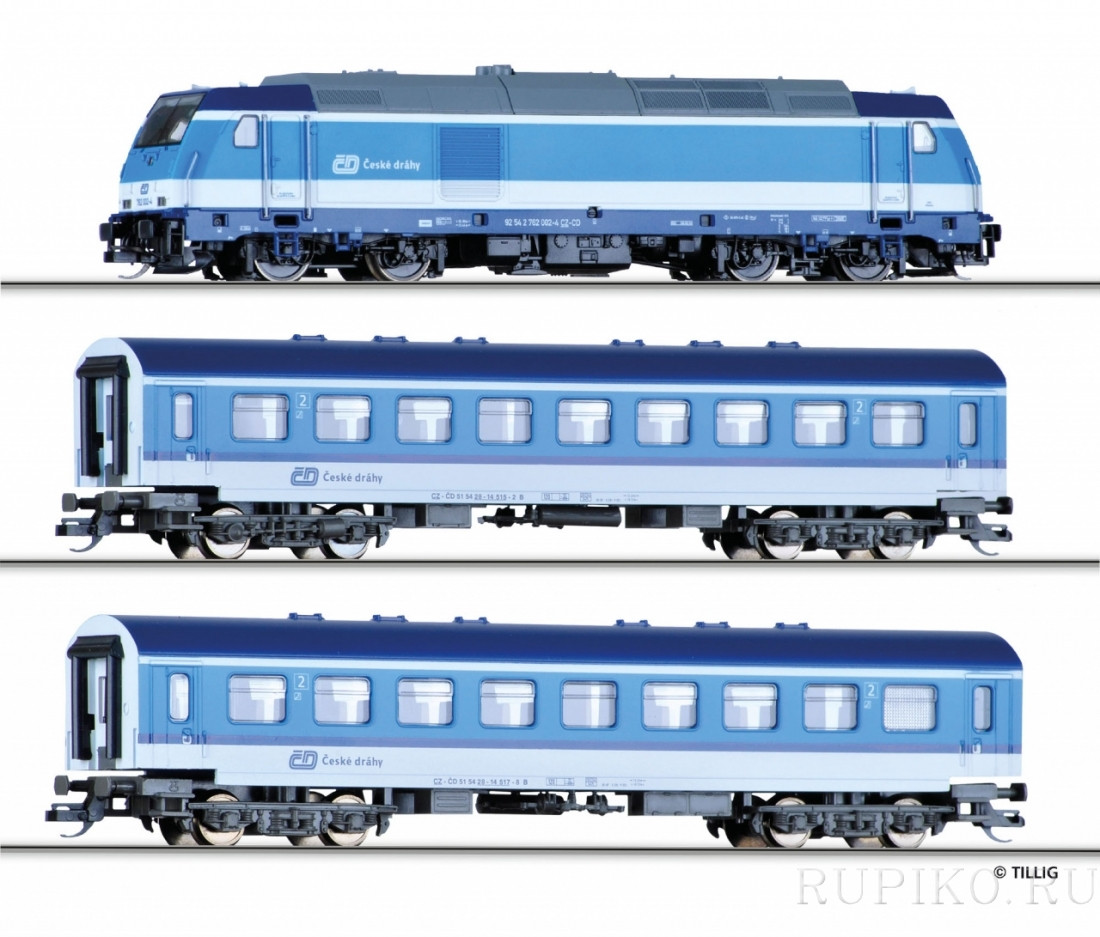 Tillig 01442 TT Пассажирский состав Traxx