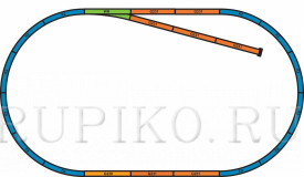 PIKO 97940-B Грузовой состав СЖД М62 с тупиком