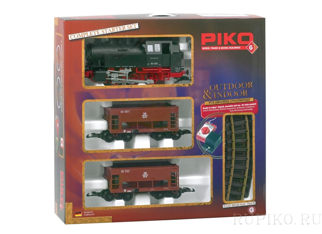 Piko 37100 Стартовый набор паровоз BR80 с 2 грузовыми вагонами